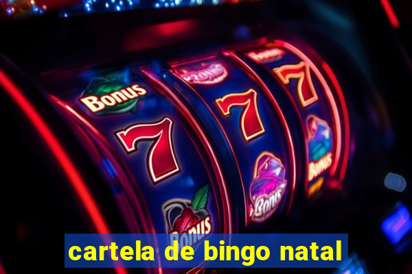 cartela de bingo natal